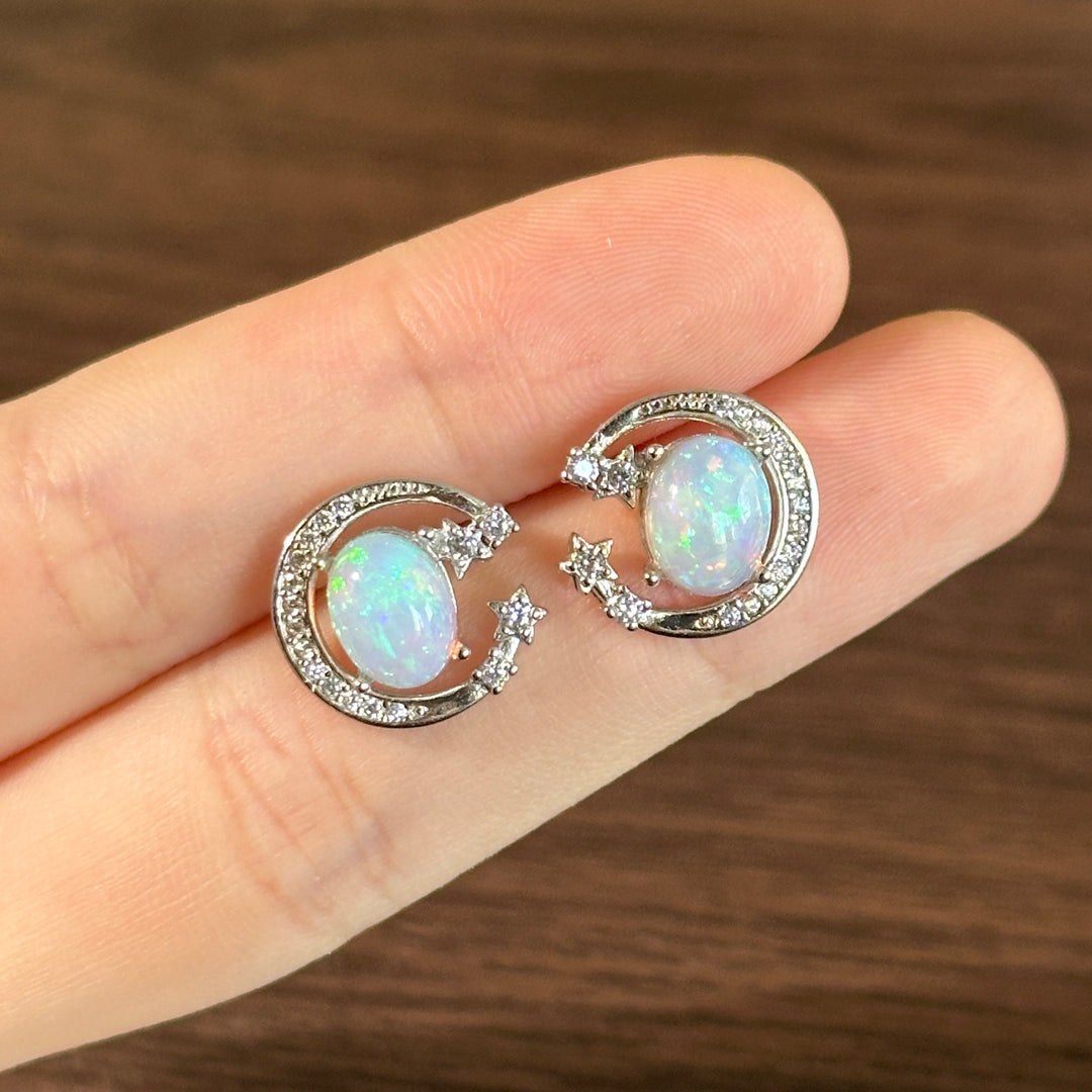 Opal Stud Earrings