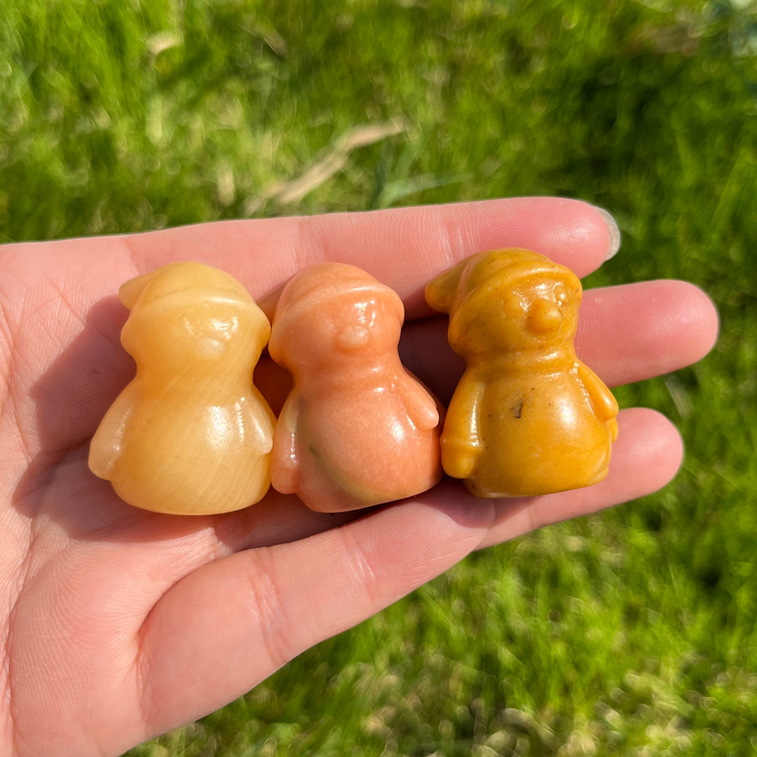 Natural Mini Crystal Snowman