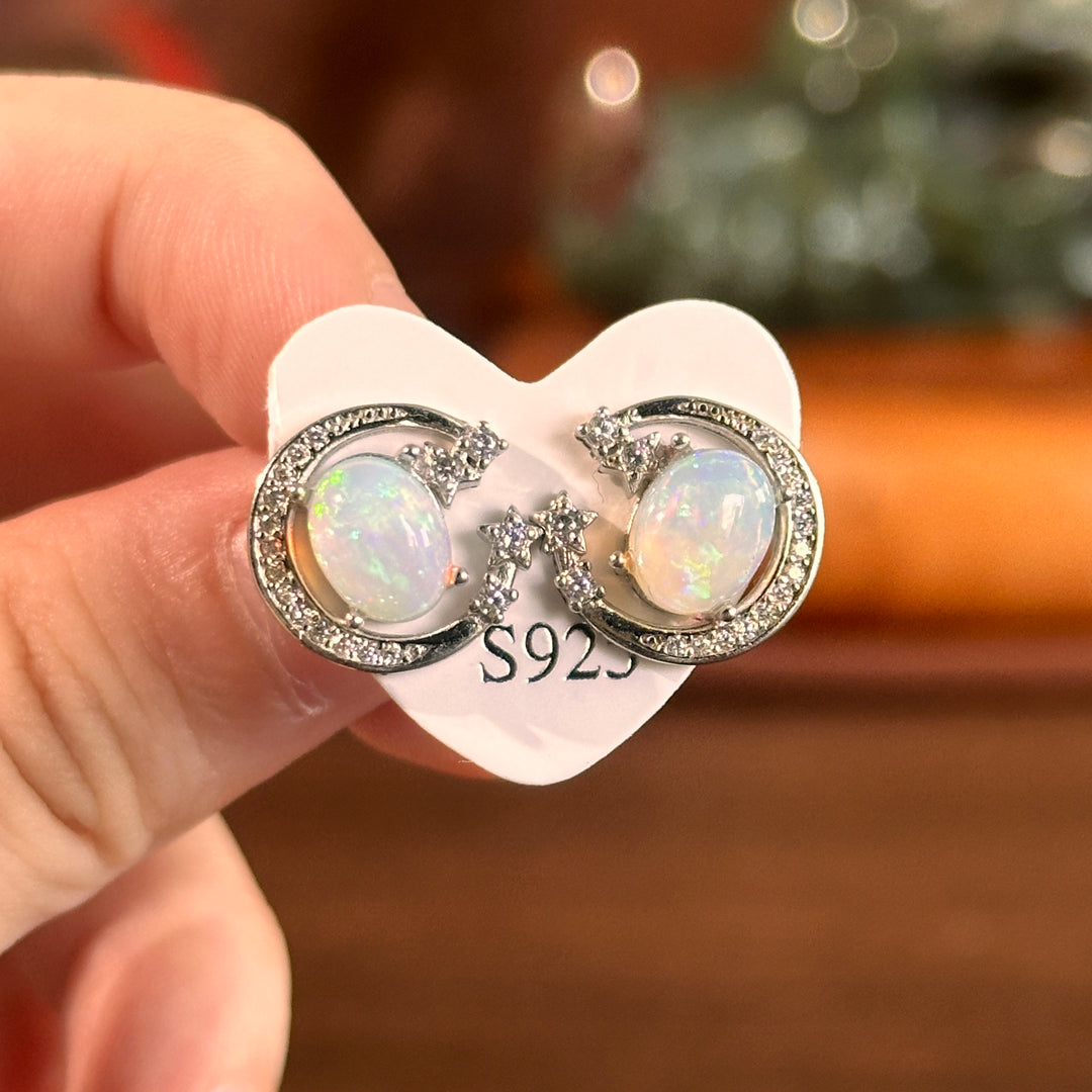 Opal Stud Earrings