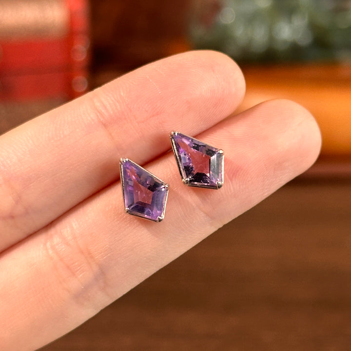 Amethyst Stud Earrings