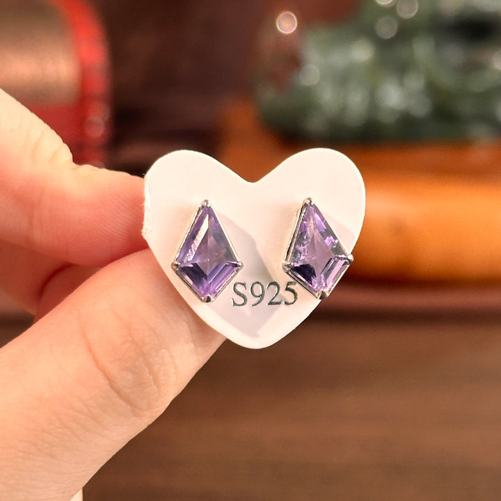 Amethyst Stud Earrings