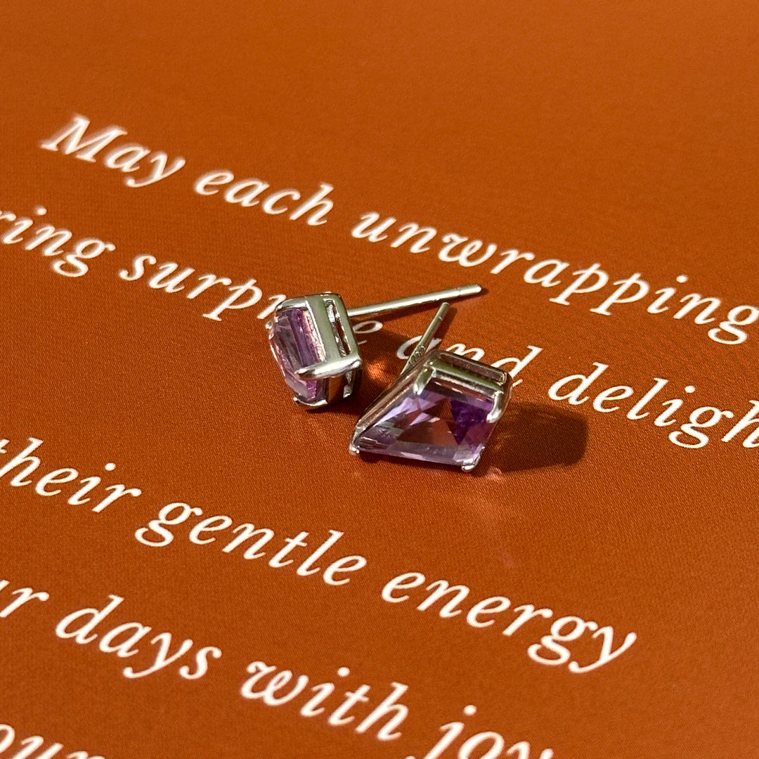 Amethyst Stud Earrings