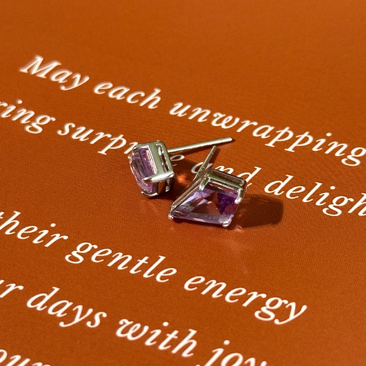 Amethyst Stud Earrings