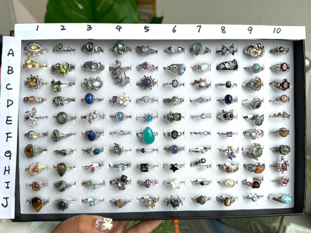 Unique, Crystal Rings,S925