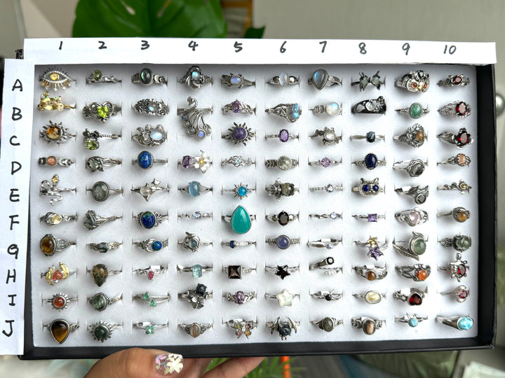 Unique, Crystal Rings,S925