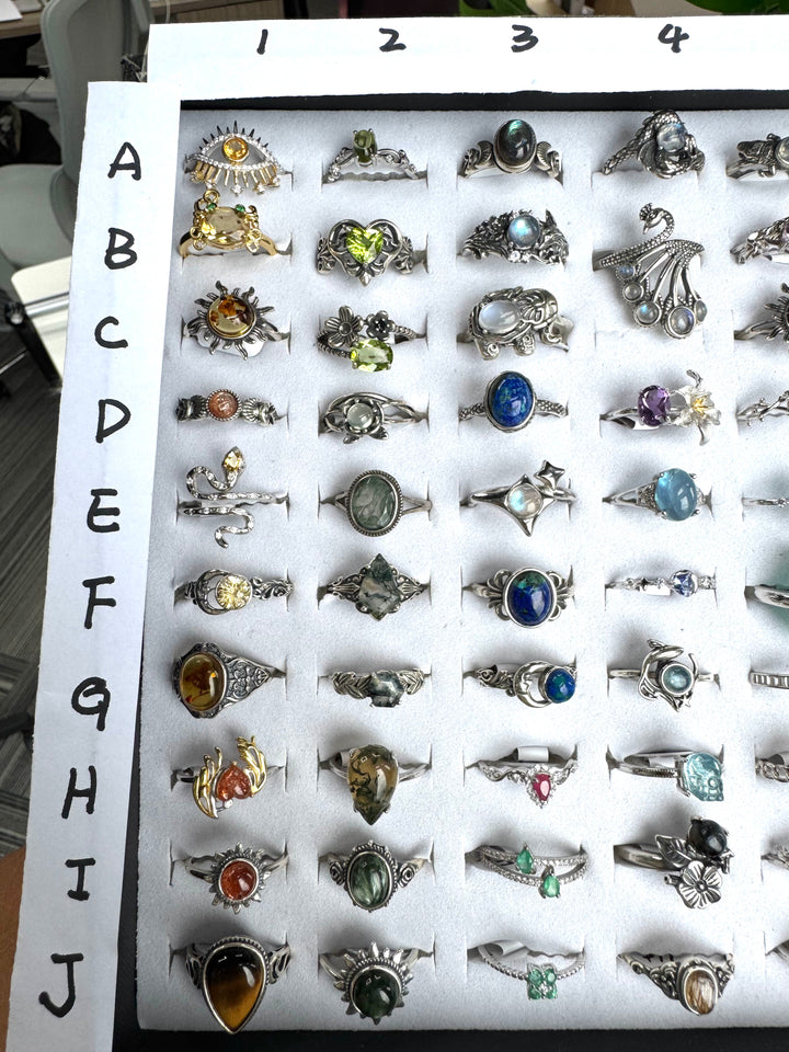 Unique, Crystal Rings,S925