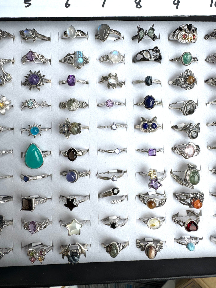 Unique, Crystal Rings,S925
