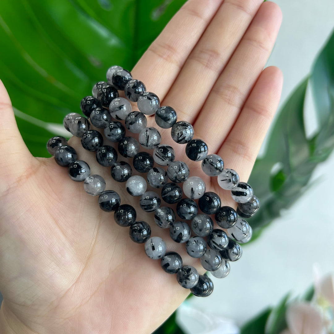 Quartz Tourmaline Bracelet 8mm