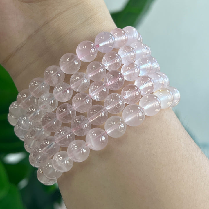 Light Color Rose Quartz Bracelet 8.5~8.9mm