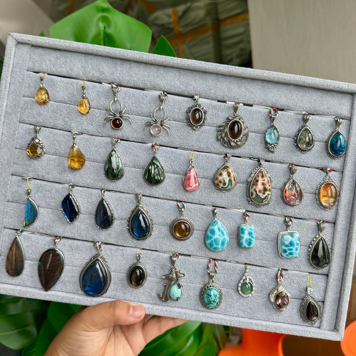Unique, Crystal & Gemstone Pendants, S925