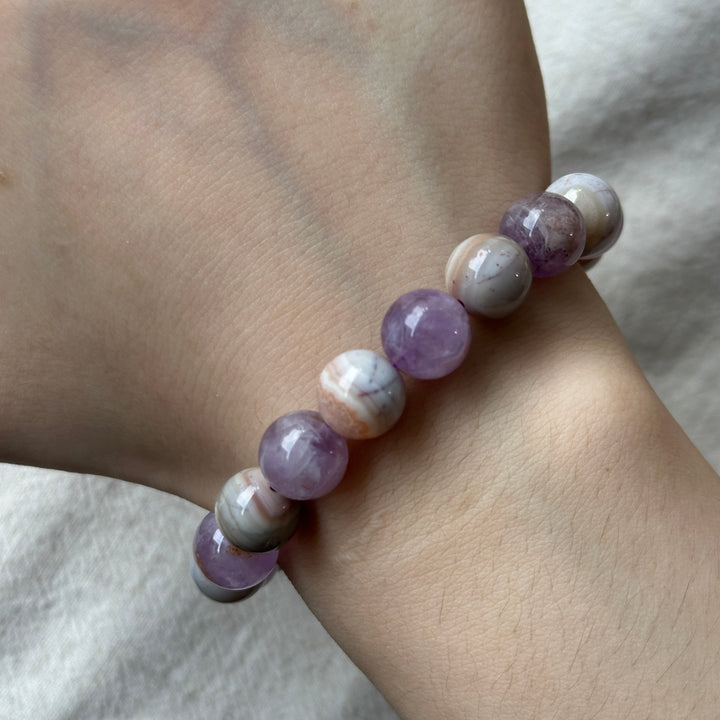 Pulsera de Fluorita Púrpura 7.0-7.9mm