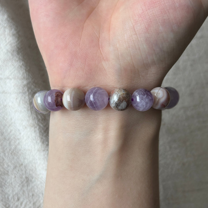 Pulsera de Fluorita Púrpura 7.0-7.9mm