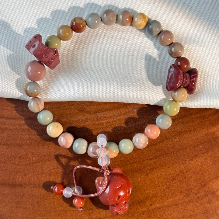Alashan Agate Cat Bracelet 6.5-6.9mm