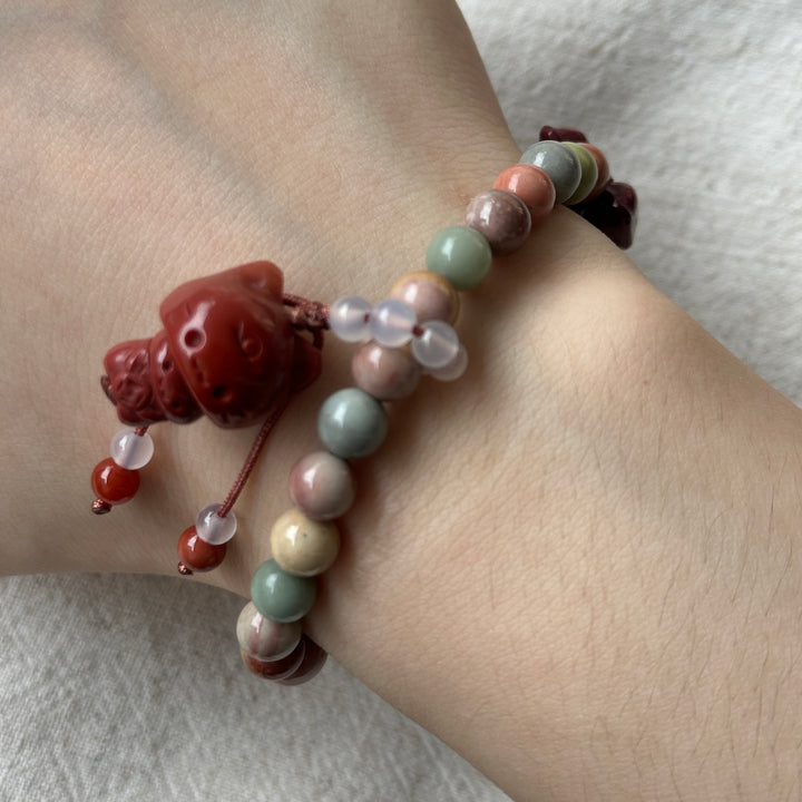 Alashan Agate Cat Bracelet 6.5-6.9mm