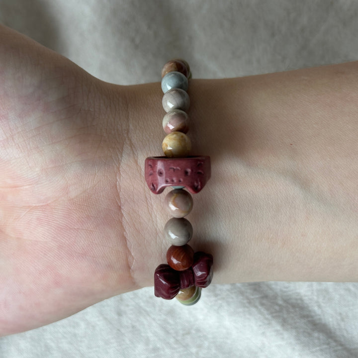 Alashan Agate Cat Bracelet 6.5-6.9mm