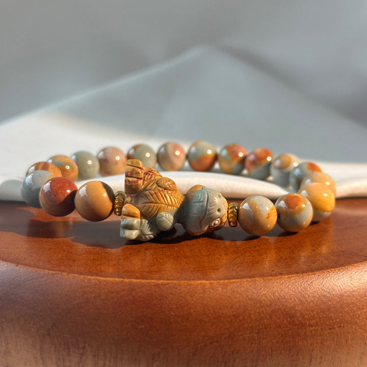 Alashan Agate Dinosaur Bracelet 9.0-9.4mm