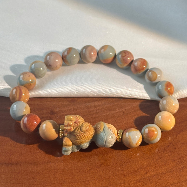 Alashan Agate Dinosaur Bracelet 9.0-9.4mm