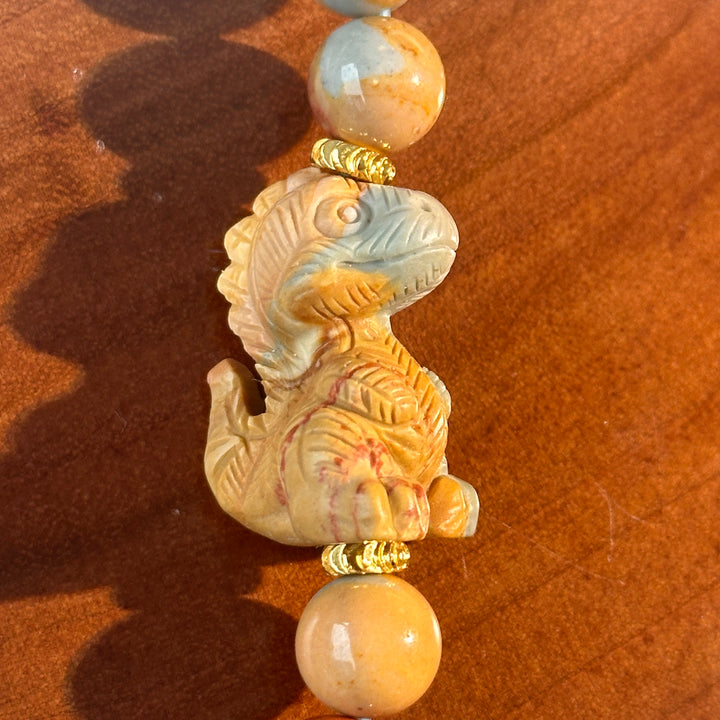 Alashan Agate Dinosaur Bracelet 9.0-9.4mm
