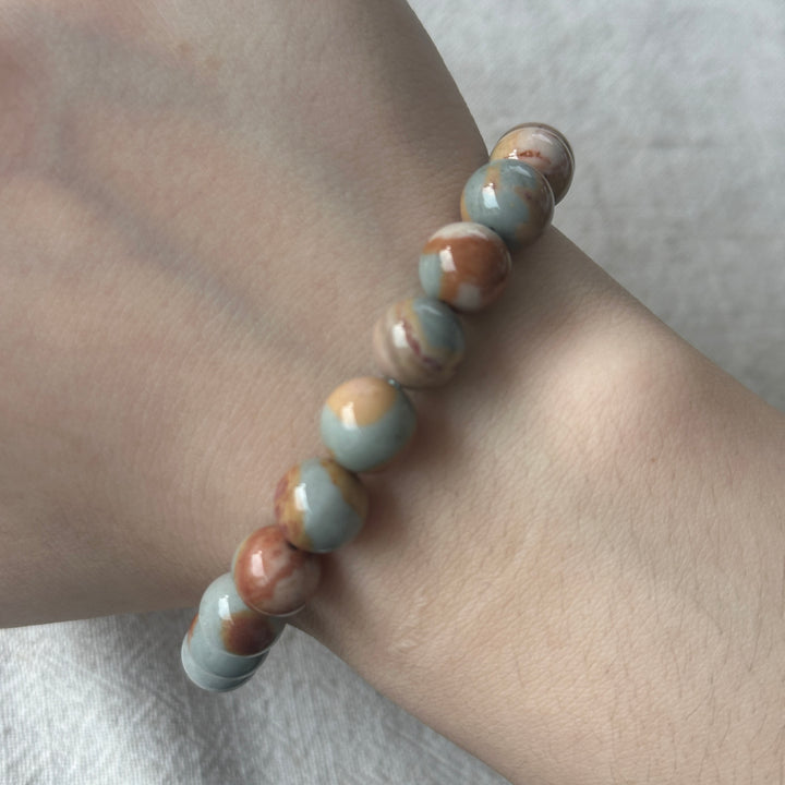 Alashan Agate Dinosaur Bracelet 9.0-9.4mm