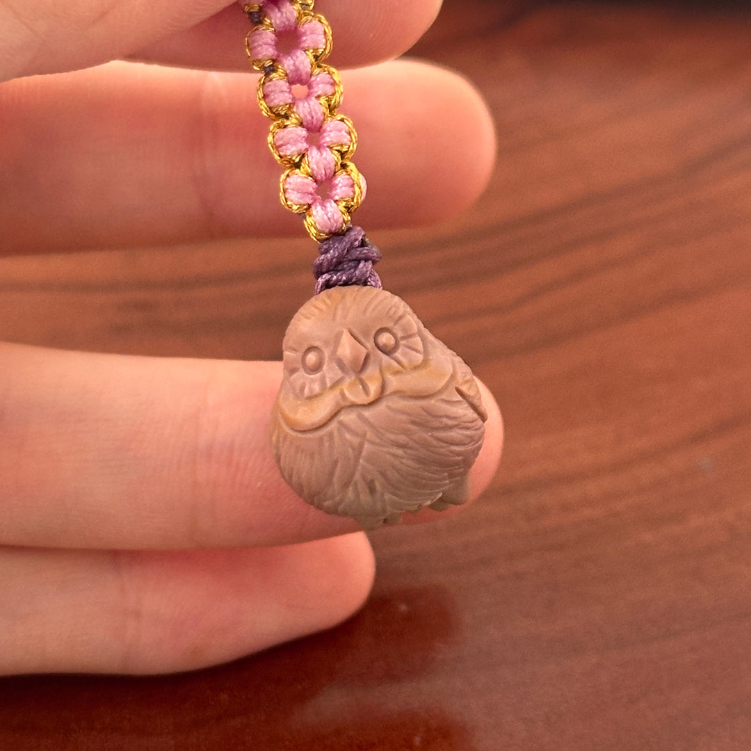 Alashan Agate Carved Bird Charm