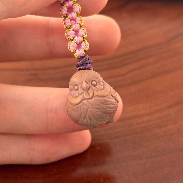 Alashan Agate Carved Bird Charm