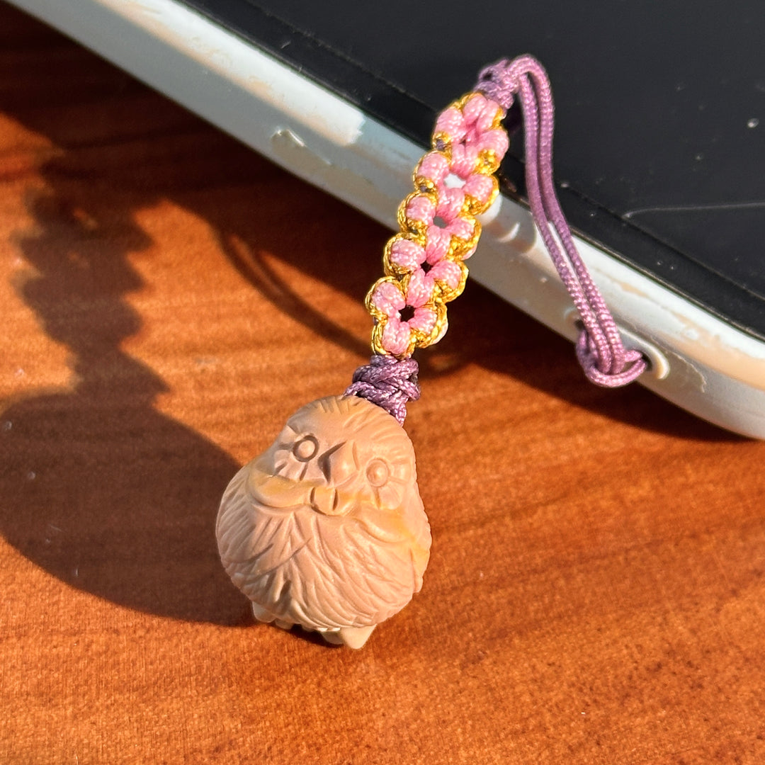 Alashan Agate Carved Bird Charm
