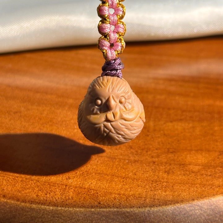Alashan Agate Carved Bird Charm