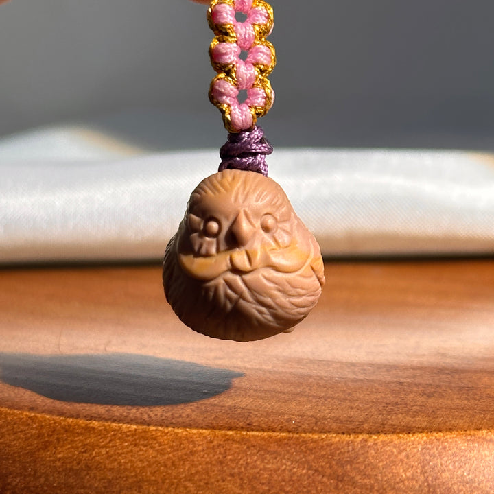 Alashan Agate Carved Bird Charm