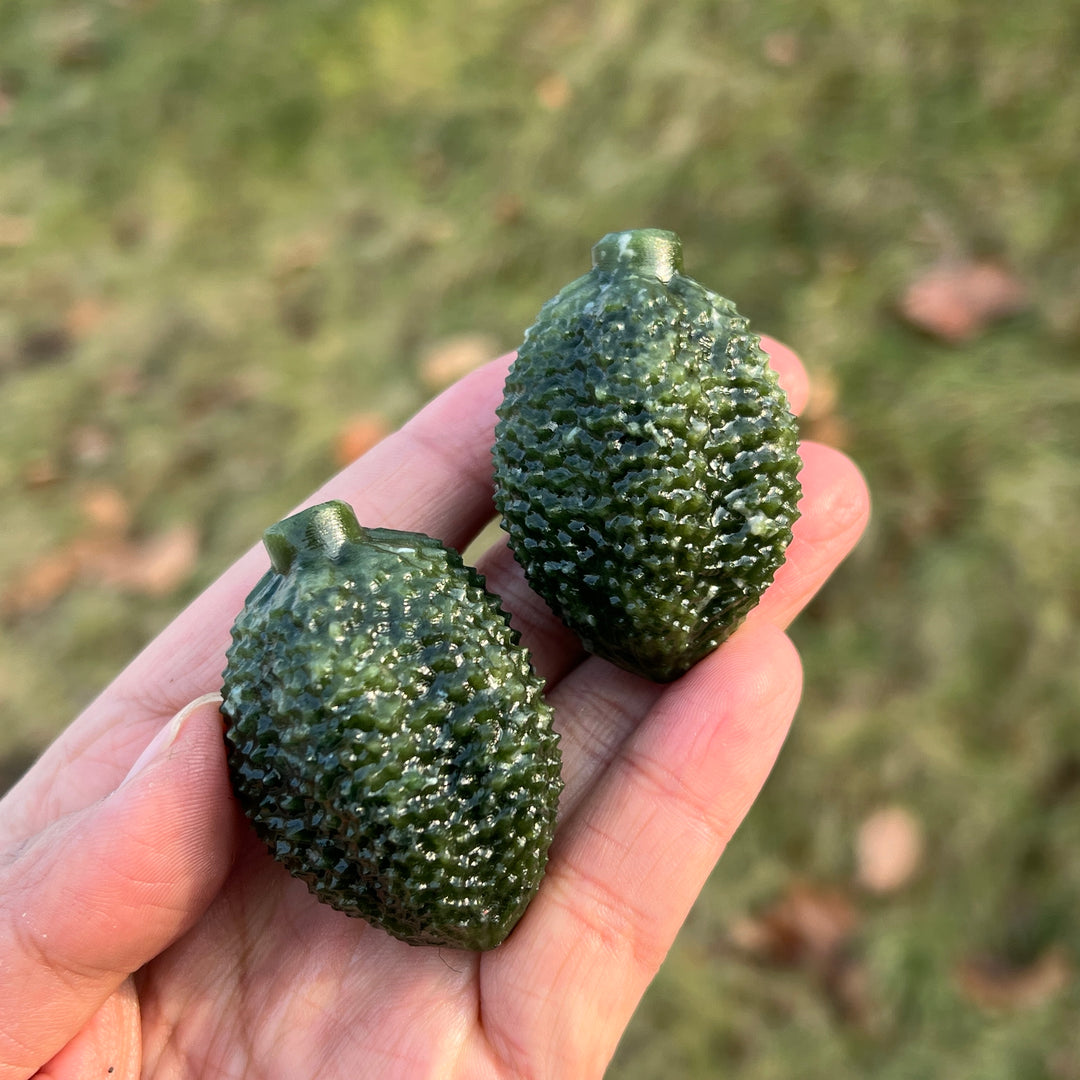 Natural Crystal Food And Fruit Model Durian Carving
