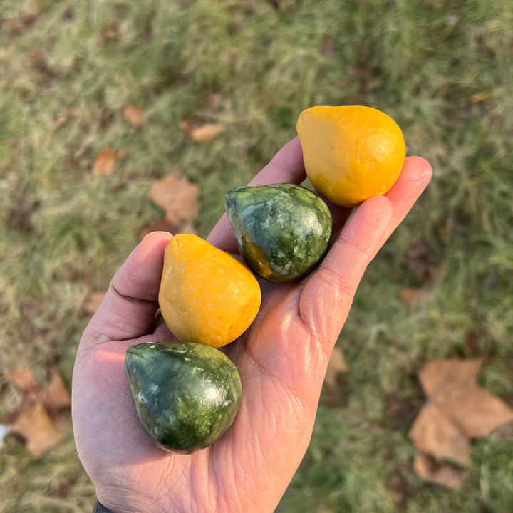 Natural Crystal Food And Fruit Model Pomelo Carving