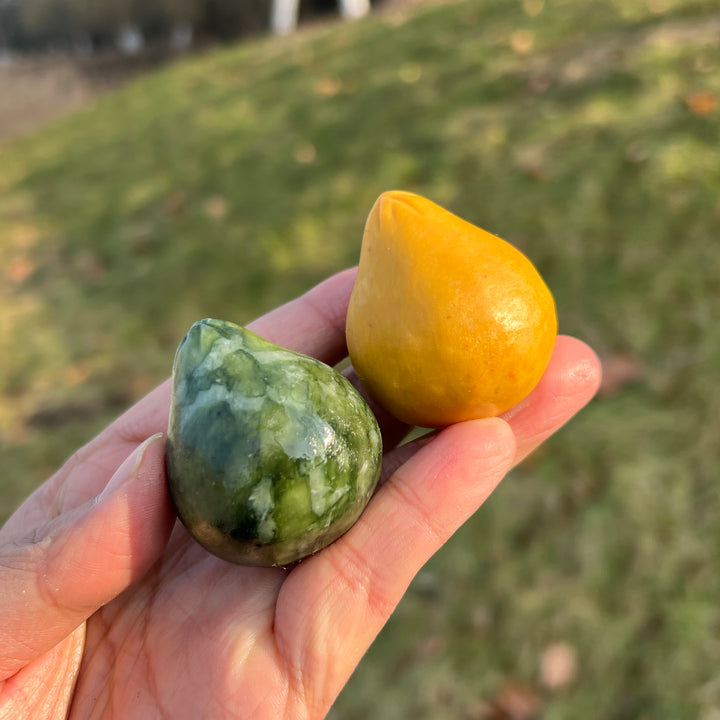 Natural Crystal Food And Fruit Model Pomelo Carving