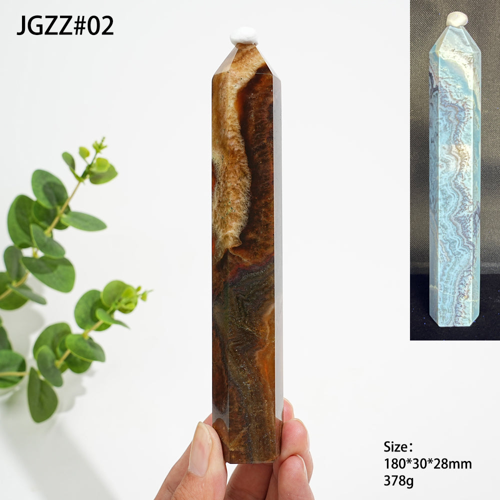 Unique,Natural Crystal Fluorite With Pyrite And Hematite Point
