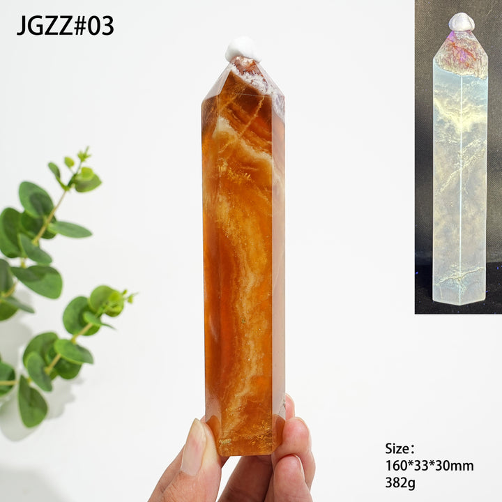 Unique,Natural Crystal Fluorite With Pyrite And Hematite Point