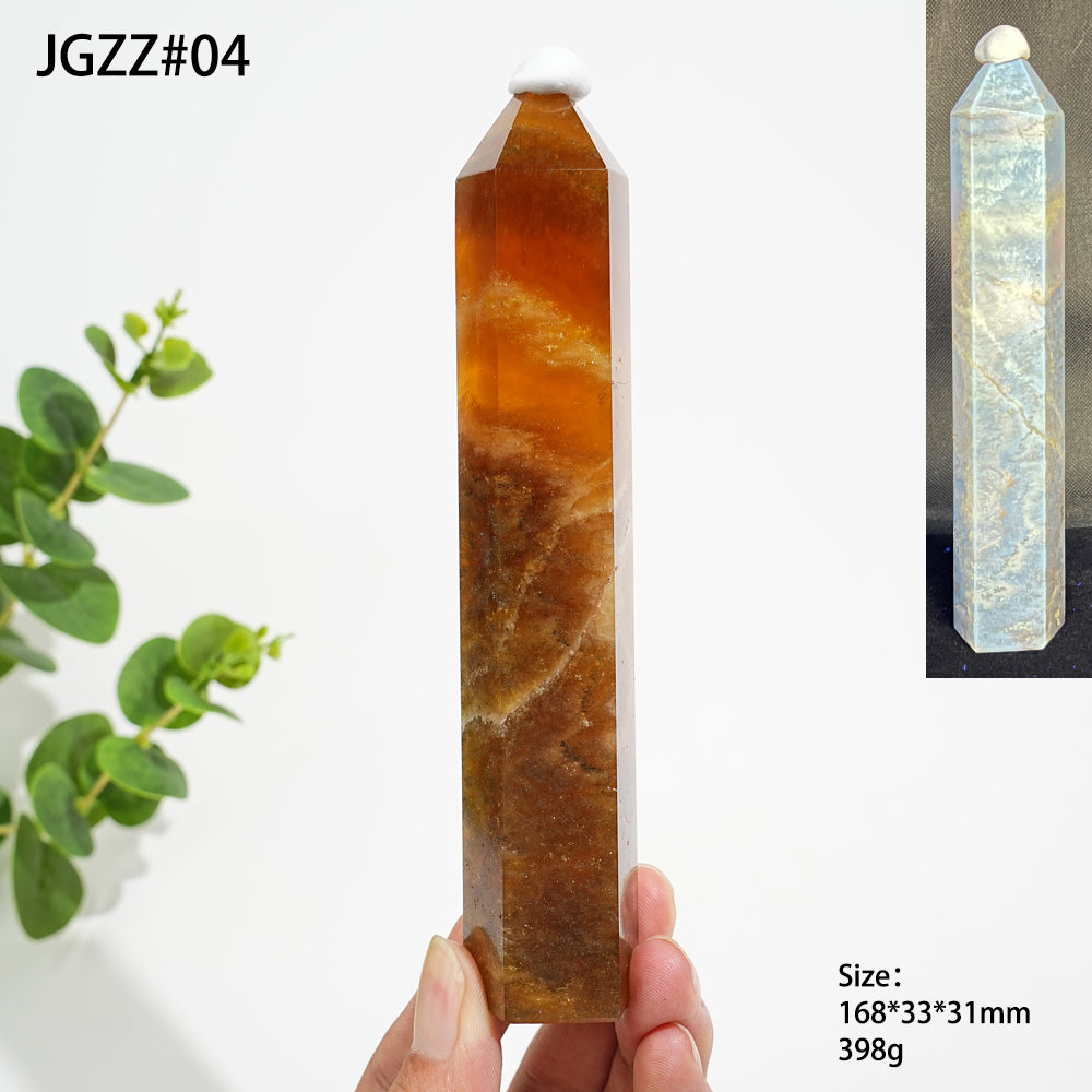 Unique,Natural Crystal Fluorite With Pyrite And Hematite Point