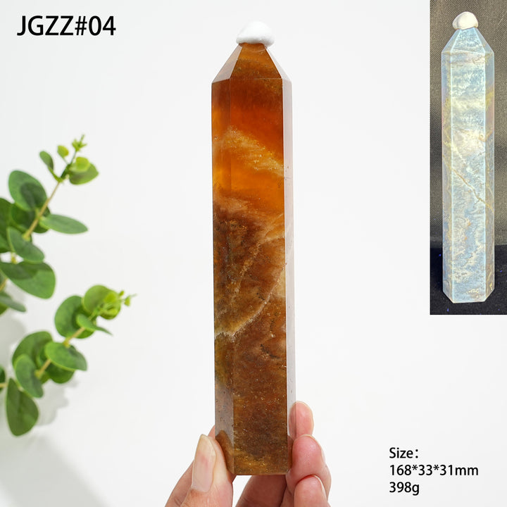 Unique,Natural Crystal Fluorite With Pyrite And Hematite Point