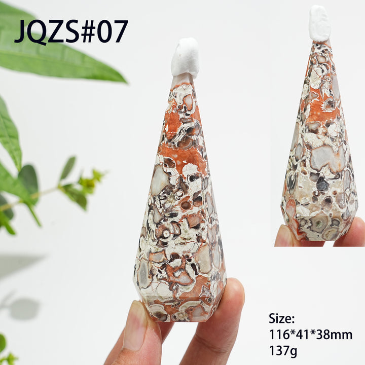 Unique,Natural Crystal Money Agate Diamond Tower