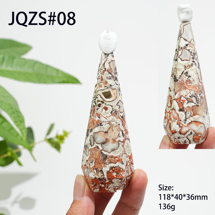 Unique,Natural Crystal Money Agate Diamond Tower