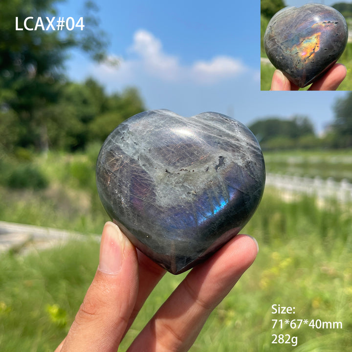 Unique,Natural Crystal Labradorite Heart