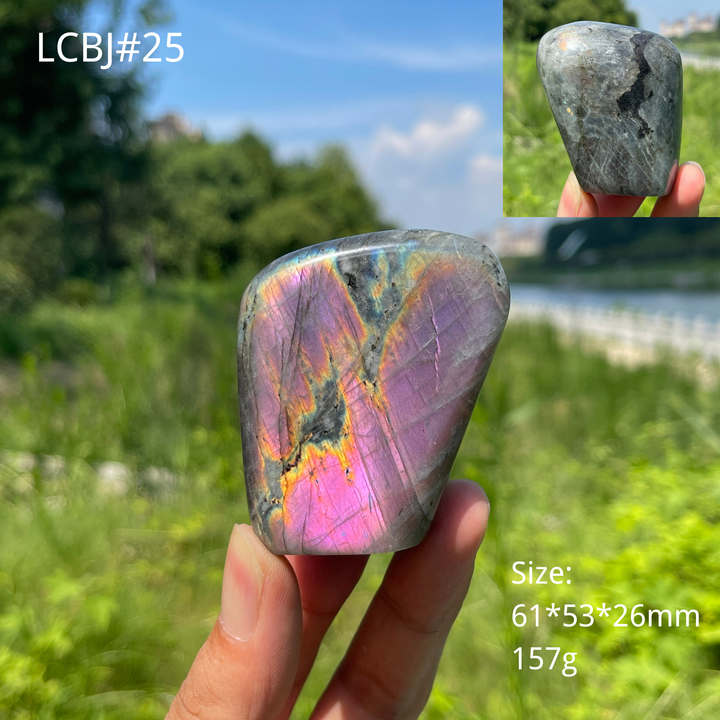 Unique,Natural Crystal Labradorite Ornament