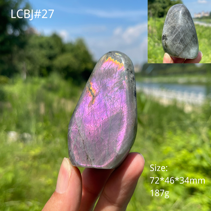 Unique,Natural Crystal Labradorite Ornament