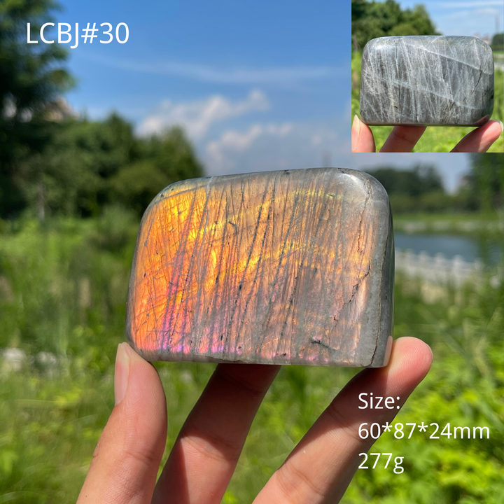 Unique,Natural Crystal Labradorite Ornament