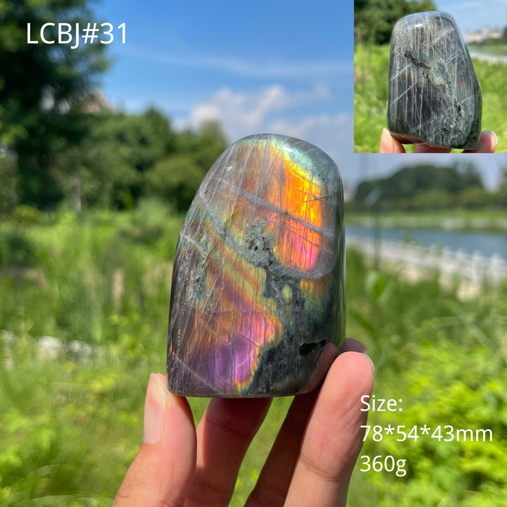 Unique,Natural Crystal Labradorite Ornament