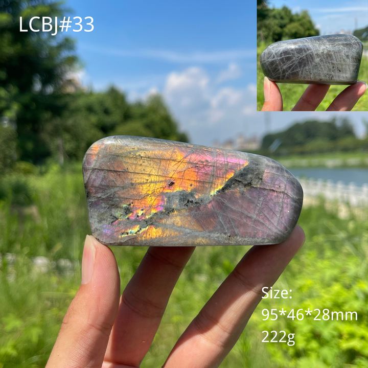 Unique,Natural Crystal Labradorite Ornament