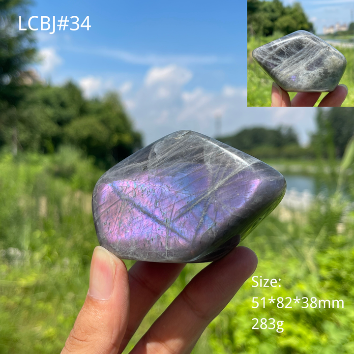 Unique,Natural Crystal Labradorite Ornament