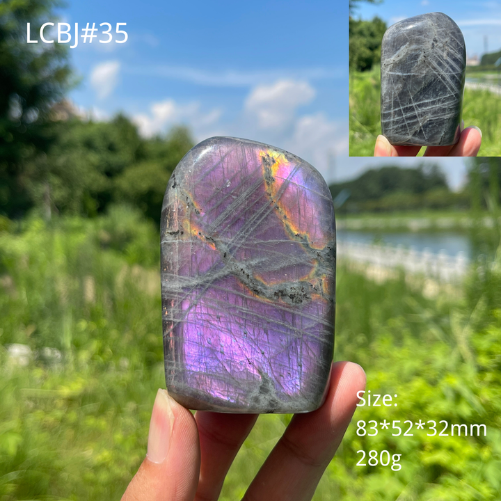 Unique,Natural Crystal Labradorite Ornament