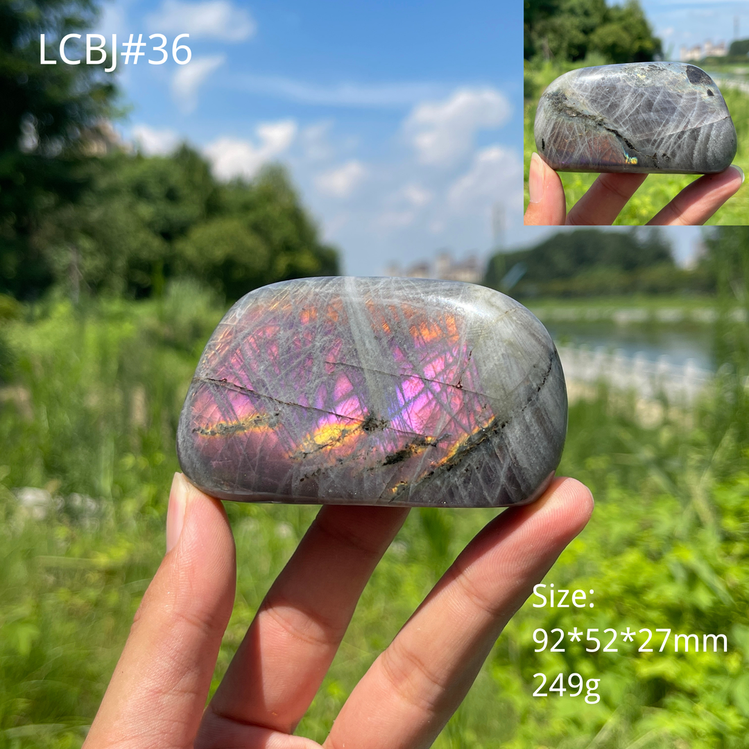 Unique,Natural Crystal Labradorite Ornament