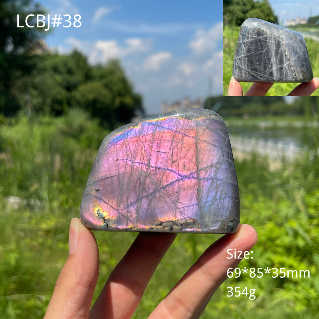Unique,Natural Crystal Labradorite Ornament