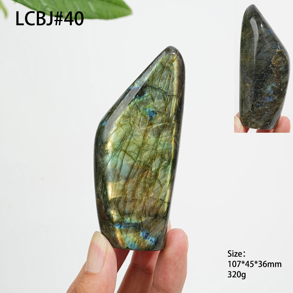 Unique,Natural Crystal Labradorite Ornament