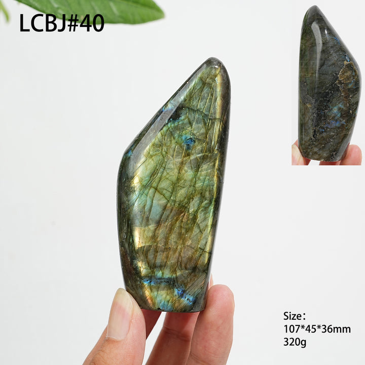 Unique,Natural Crystal Labradorite Ornament