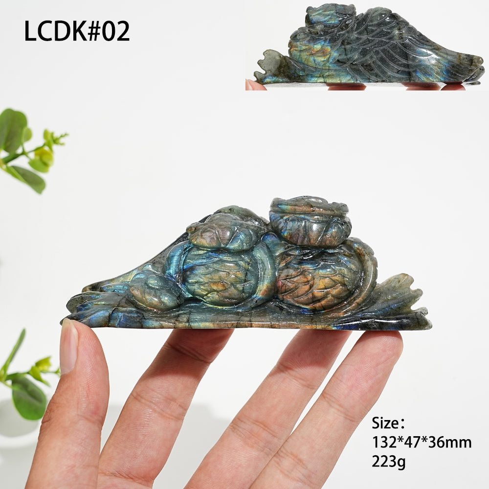 Unique,Natural Crystal Labradorite Animal Carvings